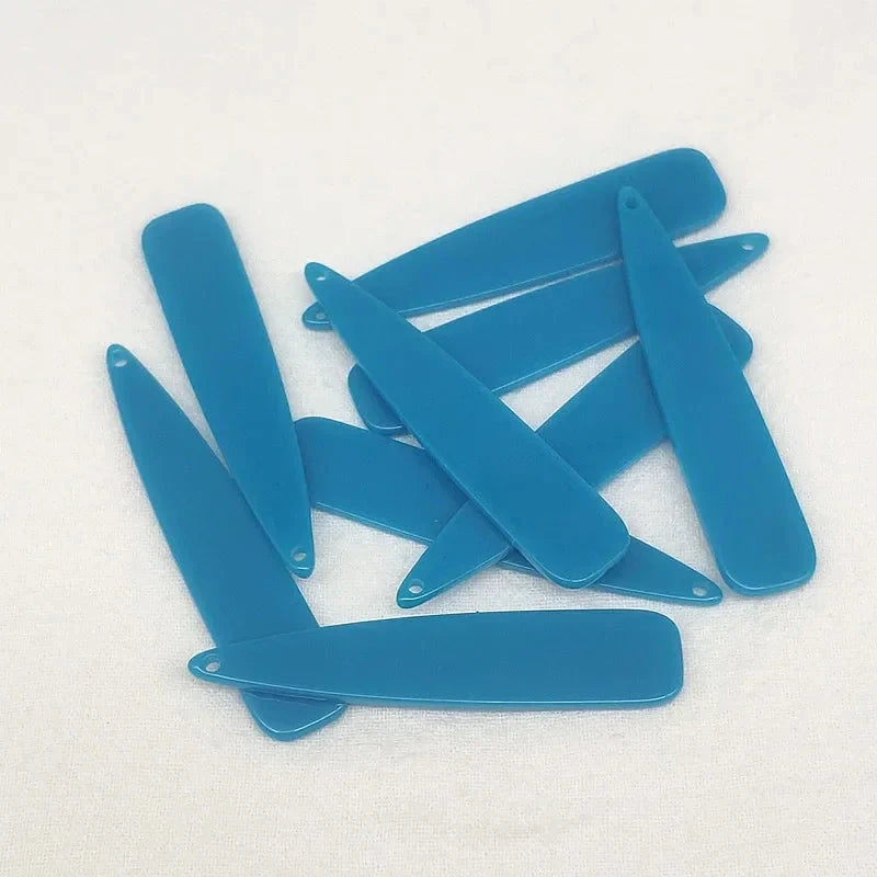 11*55mm Large Long Neon Teardrop Acrylic, Top hole, Resin Gems (Sold in Pair) Resin Gems
