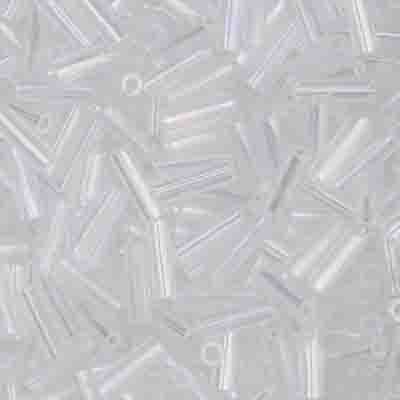 BUGLES Czech Transparent Iris Crystal #3 (19g) Bugles Beads