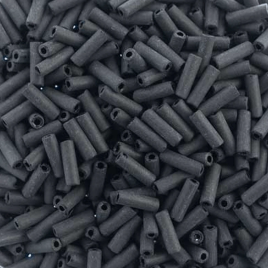 BUGLES - Matte Black #3 (20g) Bugles Beads