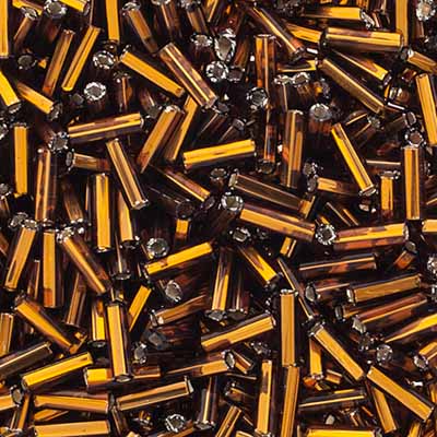 BUGLES Topaz Silver Lined #3 (19g) Bugles Beads