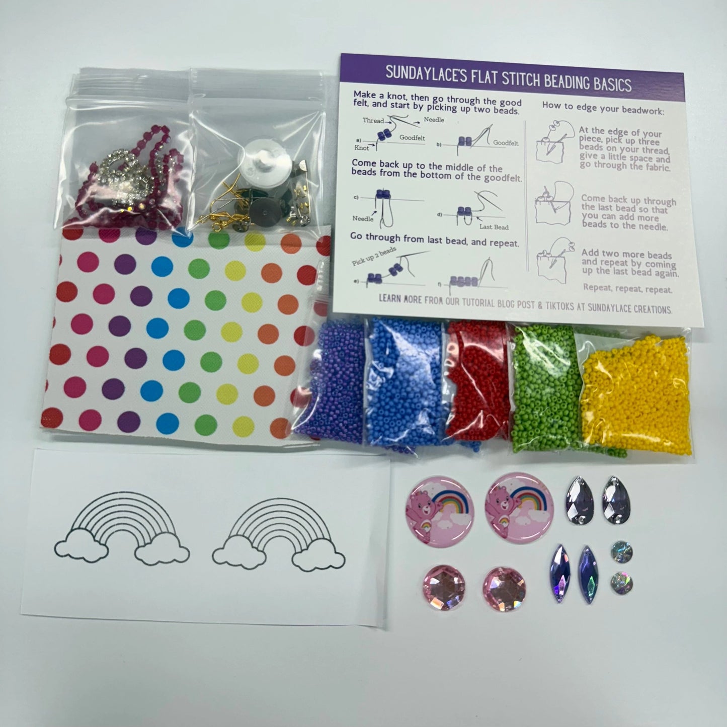 "Care Bear Stare 🌈" NEW Flat Stitch Beader Starter Kit, Promotions Promotions