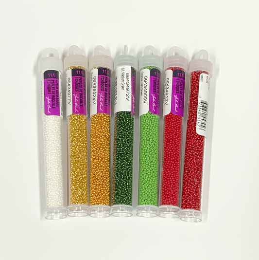 "Christmas GIFT SET", 11/0 Czech Seed Beads, Set of 7 x 22g Vials Promotions