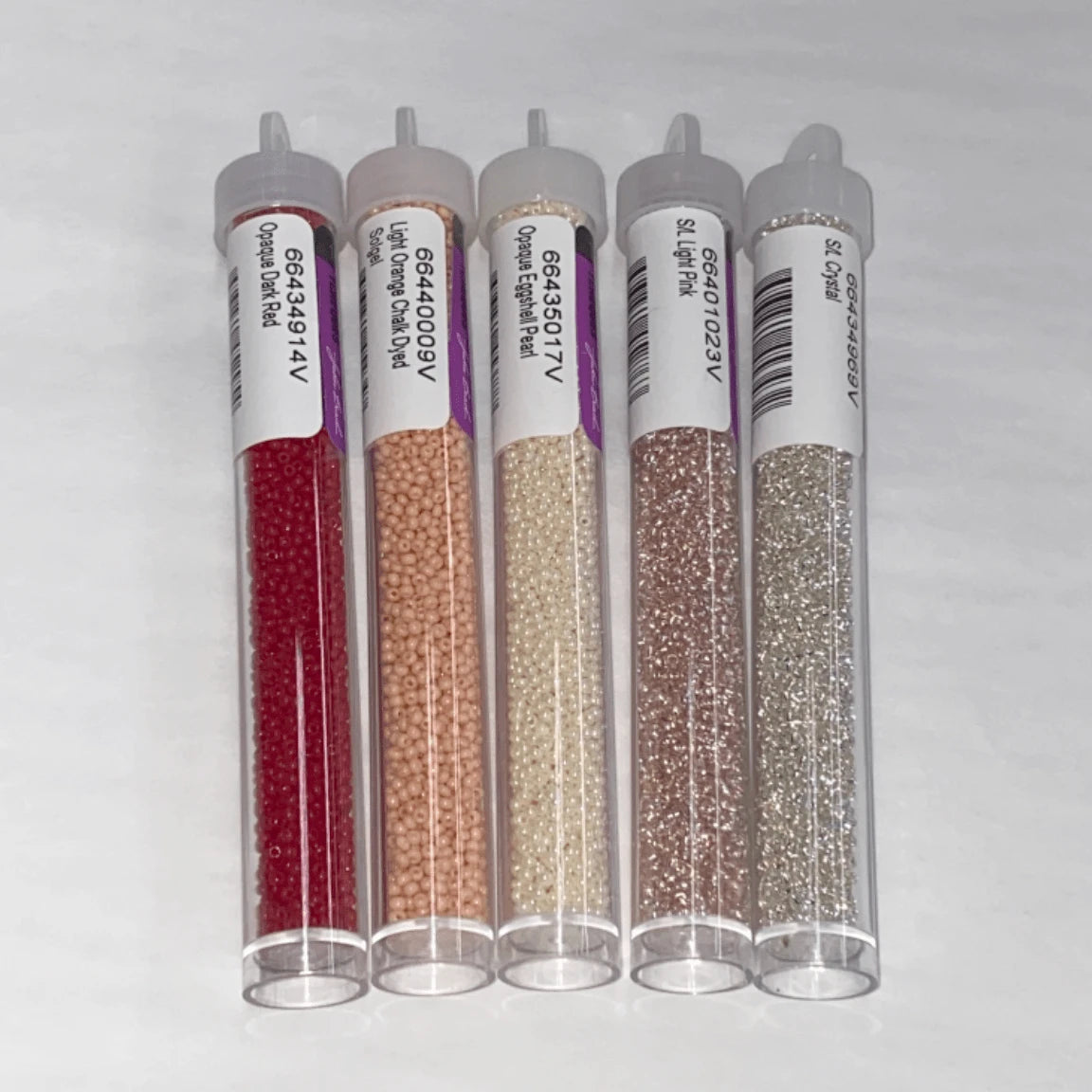 "Cranberry Blush" 🎀 Colour Set, 11/0 Czech Seed Beads, Set of 5 x 22g baggies 11/0 Preciosa Seed Beads