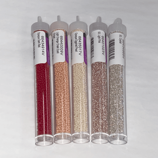"Cranberry Blush" 🎀  Colour Set, 11/0 Czech Seed Beads, Set of 5 x 22g vials Promotions