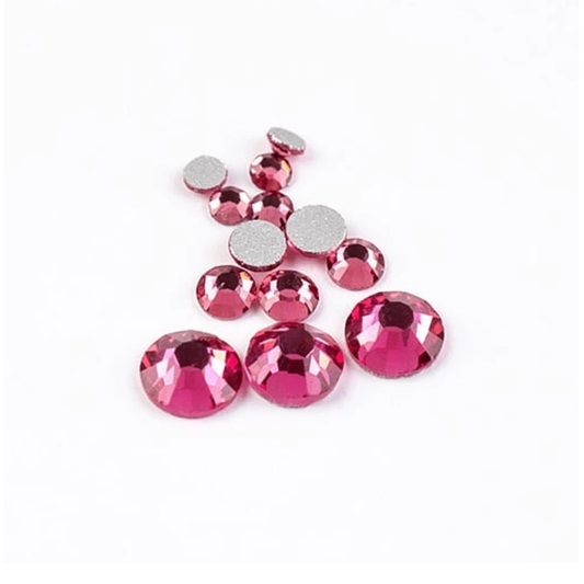 Crystal Lane DIY Flat Back Rhinestones Combo Light Rose ss3-432pcs, ss6-216pcs, ss12-144pcs Glass Gems