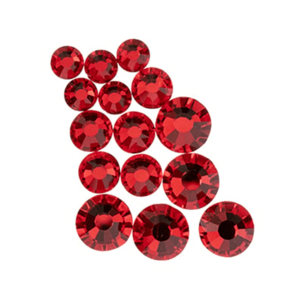 Crystal Lane DIY Flat Back Rhinestones Combo Light Siam ss16 -80pcs, ss20 -35pcs, ss30 -20pcs Glass Gems