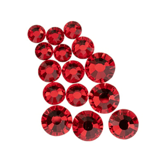 Crystal Lane DIY Flat Back Rhinestones Combo Light Siam ss16 -80pcs, ss20 -35pcs, ss30 -20pcs Glass Gems