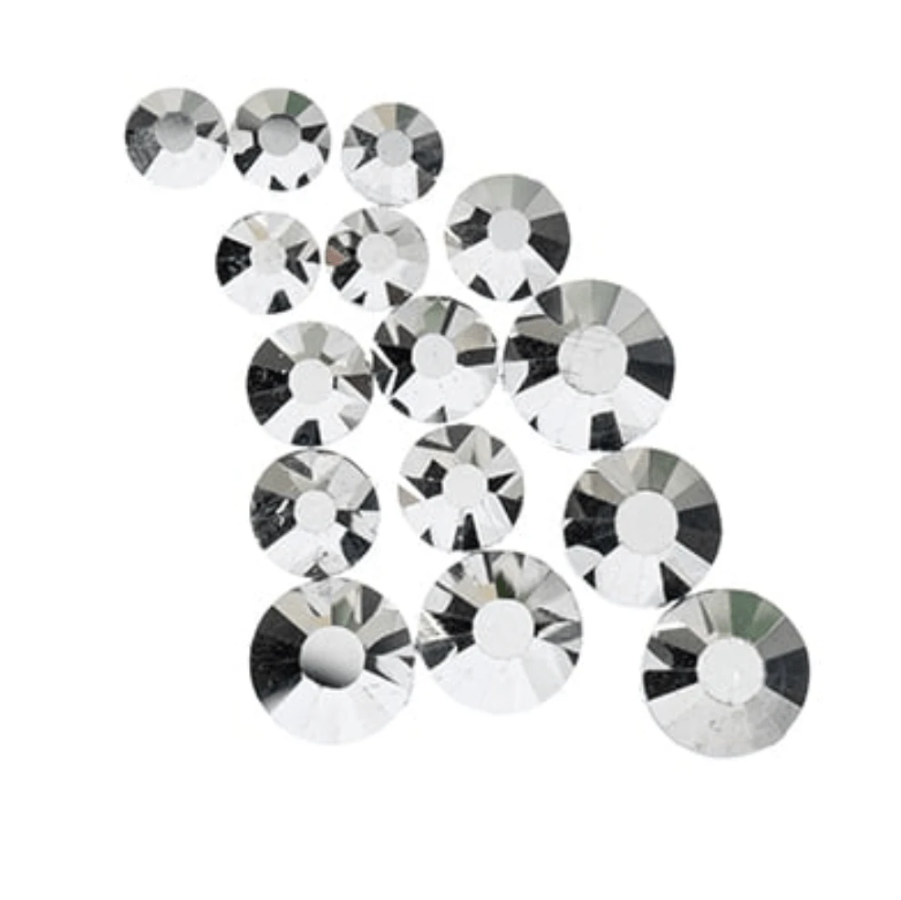 Crystal Lane DIY Flat Back Rhinestones Silver Hematite ss16 -80pcs, ss20 -35pcs, ss30 -20pcs Glass Gems