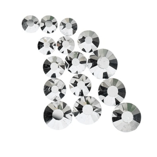 Crystal Lane DIY Flat Back Rhinestones Silver Hematite ss16 -80pcs, ss20 -35pcs, ss30 -20pcs Glass Gems