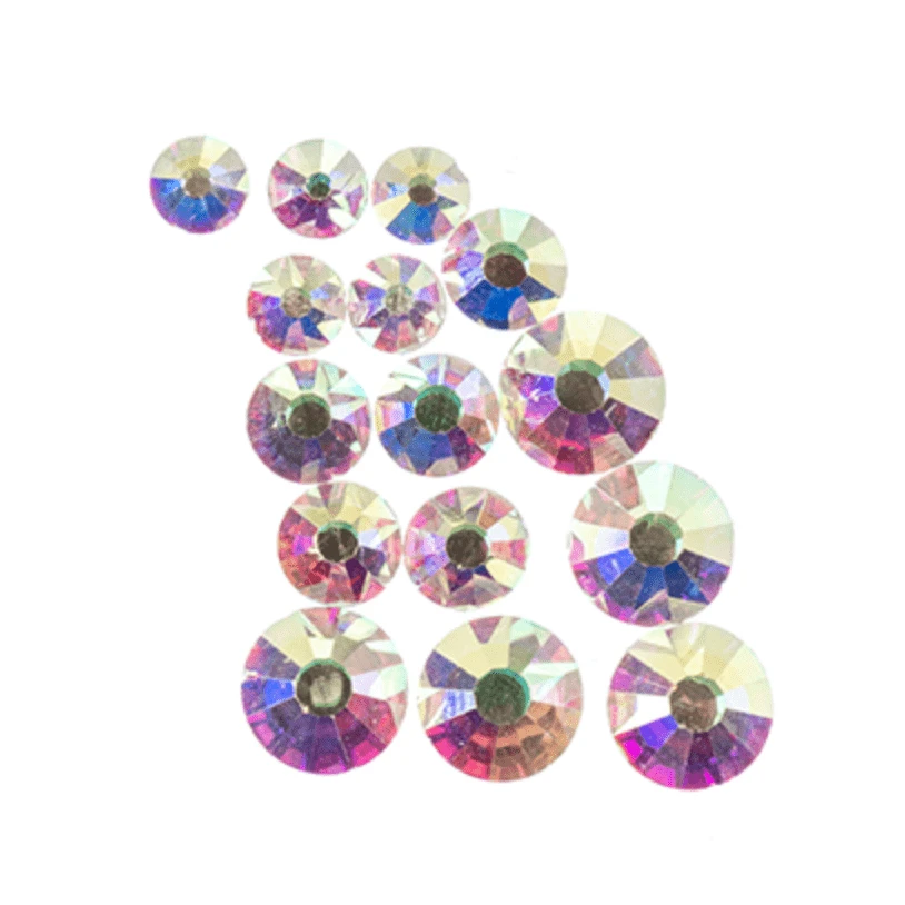 Crystal Lane Flat Back Rhinestones Combo Crystal AB ss16 -80pcs, ss20 -35pcs, ss30 -20pcs Glass Gems