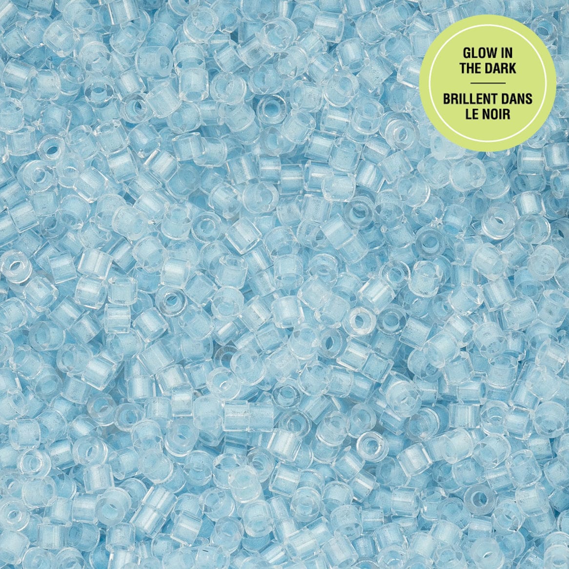 Cylin Bead 11/0 25g Bag Glow in Dark - Blue Cylin Bead 11/0