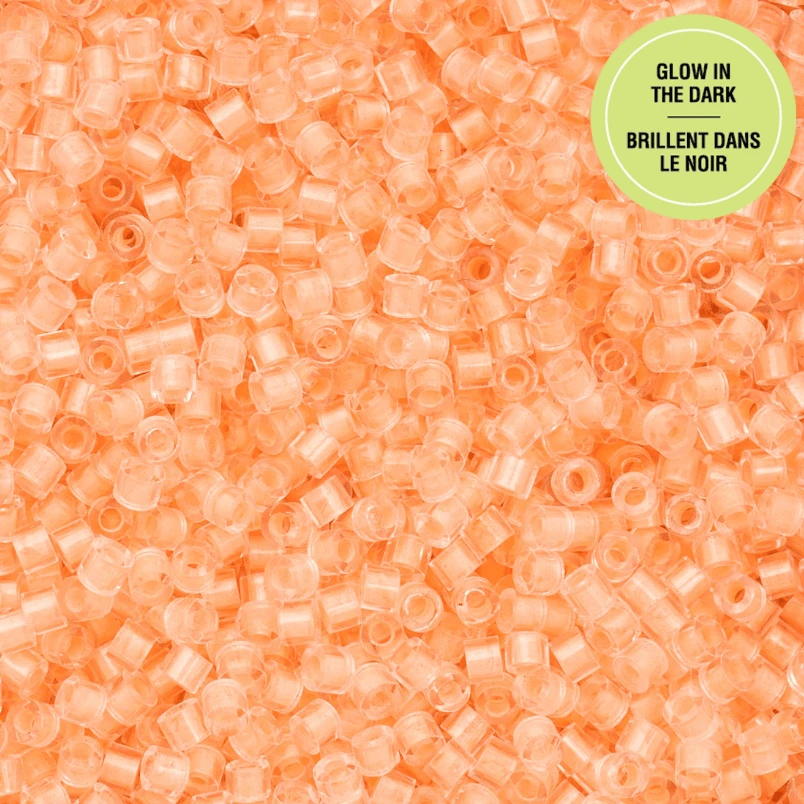 Cylin Bead 11/0 25g Bag Glow in Dark - Orange (Glow Orange) Cylin Bead 11/0