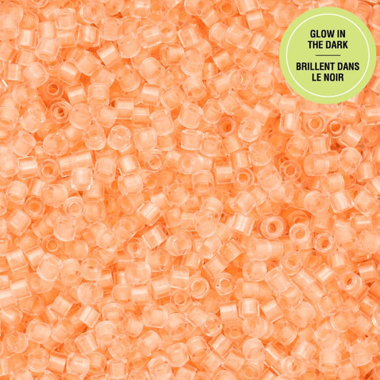 Cylin Bead 11/0 25g Bag Glow in Dark - Orange (Glow Orange) Cylin Bead 11/0