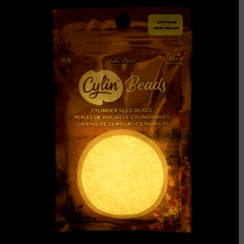 Cylin Bead 11/0 25g Bag Glow in Dark - Orange (Glow Orange) Cylin Bead 11/0