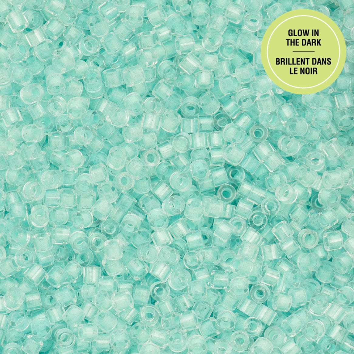 Cylin Bead 11/0 25g Bag Glow in Dark - Turquoise (Glow Green-Blue) Cylin Bead 11/0