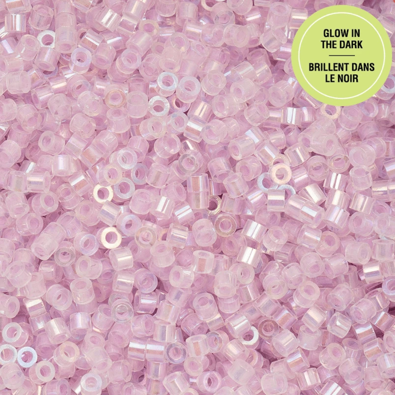 Cylin Bead 11/0 25g Bag Glow in Dark - Violet AB (Glow Purple) Cylin Bead 11/0