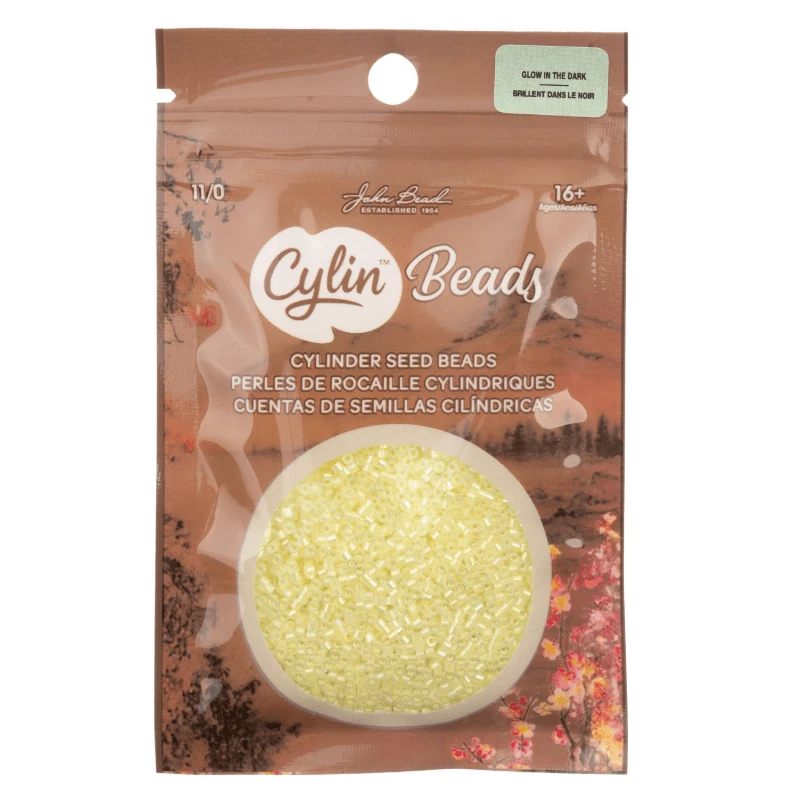Cylin Bead 11/0 25g Bag Glow in Dark - Yellow AB (Glow Yellow) Cylin Bead 11/0