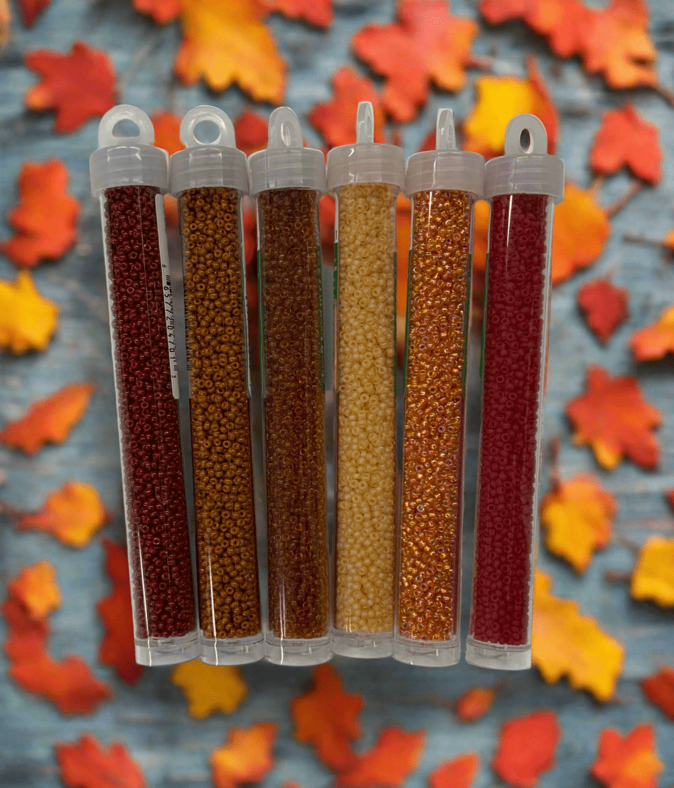 “Dark Autumn Vibes” 6 x Miyuki 11/0 Seedbeads, Promotions Miyuki Seed Bead 11/0