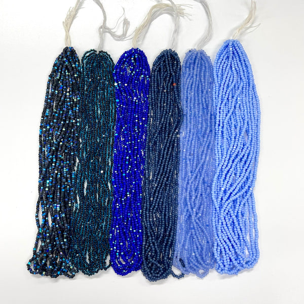 "Dark Waters" 6 x 11/0 Charlotte Cut Seed Beads Set, Promotions Charlotte Cut Seedbeads
