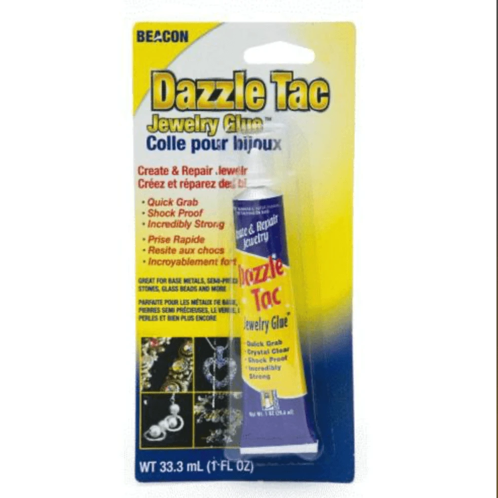 Dazzle Tac Jewelry Glue – 1 oz Tube Basics