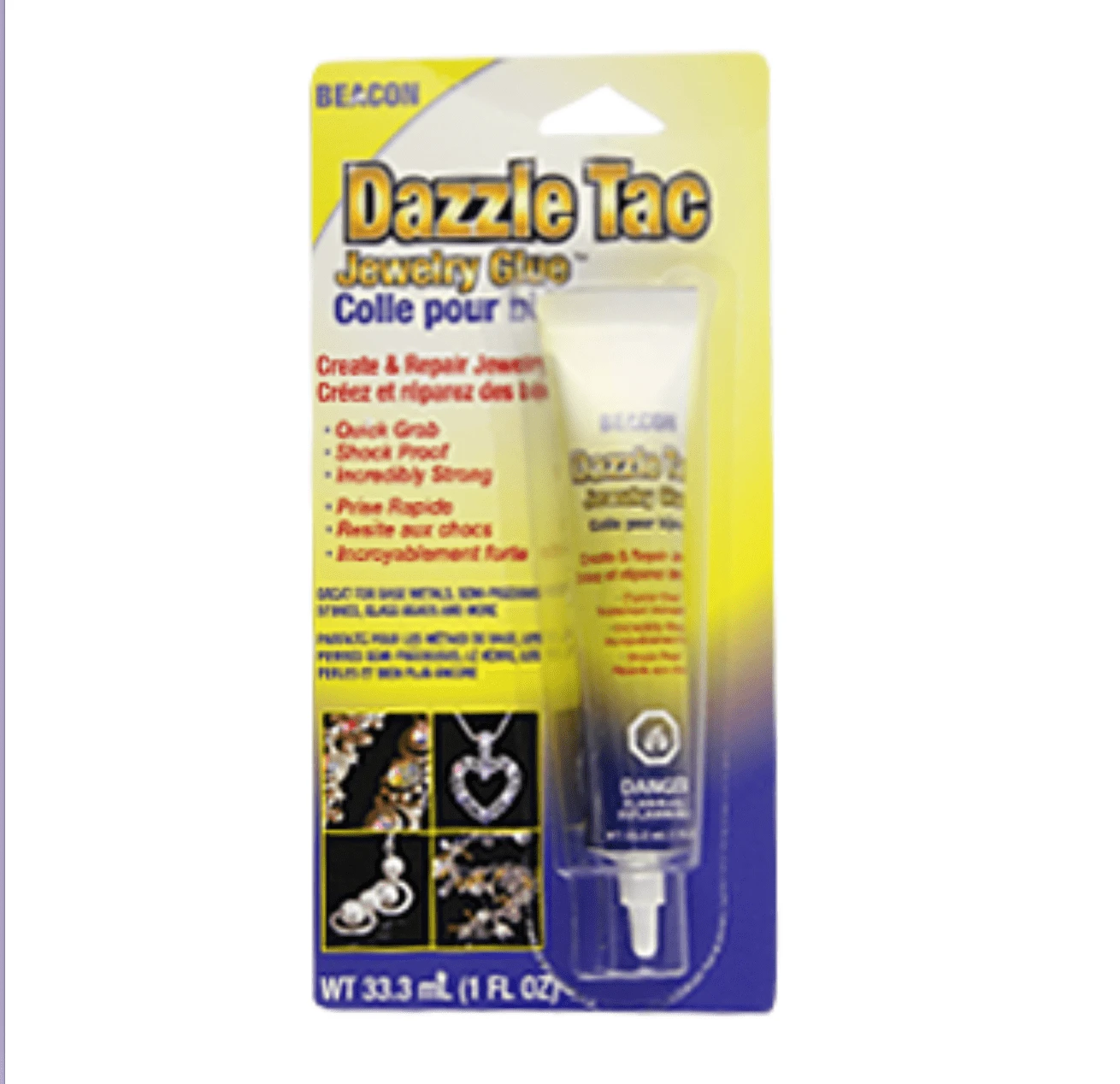 Dazzle Tac Jewelry Glue – 1 oz Tube Basics