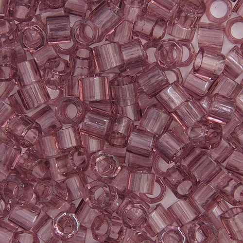 Delica 10/0 Cut Dark Amethyst Transparent Delica Beads