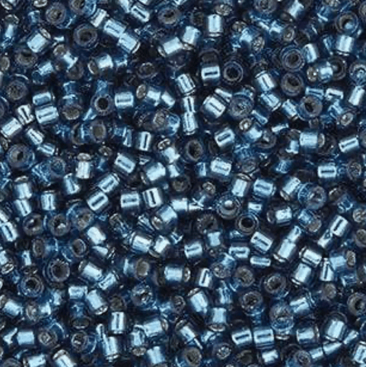 Delica 11/0 RD Blue Zircon  Silver Lined-Dyed (0608v) Delica Beads