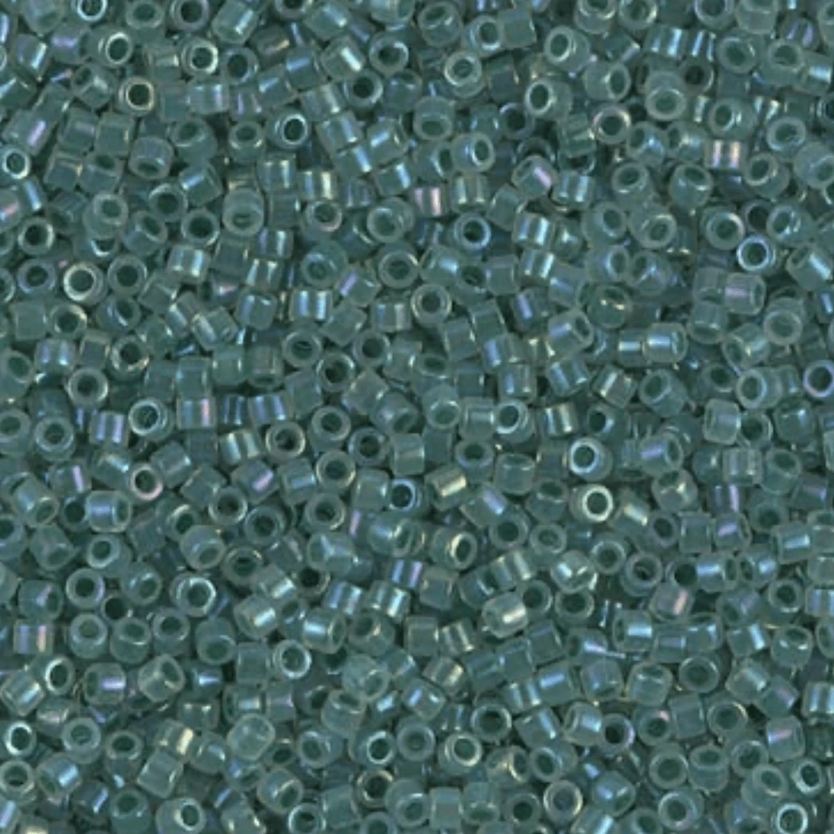 Delica 11/0 RD  Forrest Green Lined Opal AB (1768) *NEW Delica Beads