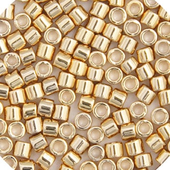 Delica 11/0 RD Light Gold 24kt AB Plated (3.3g) (0034v) Delica Beads