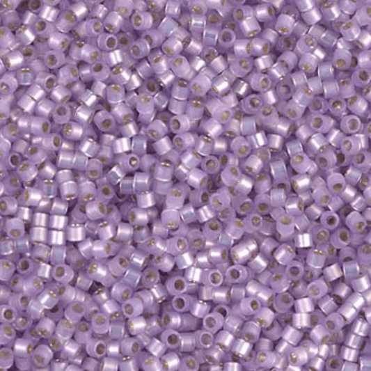 Delica 11/0 RD Silver lined Dyed Opal Lavender (0629) *NEW Delica Beads