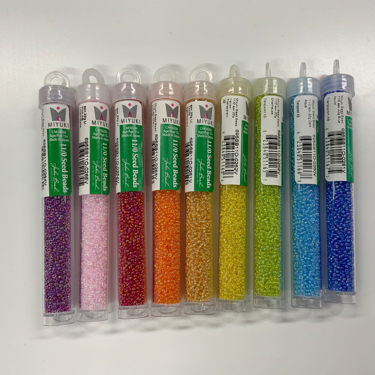 “Dream Set” AB Miyuki 11/0 Seedbead set, 9 x 22g vials Bundle Promotions Promotion