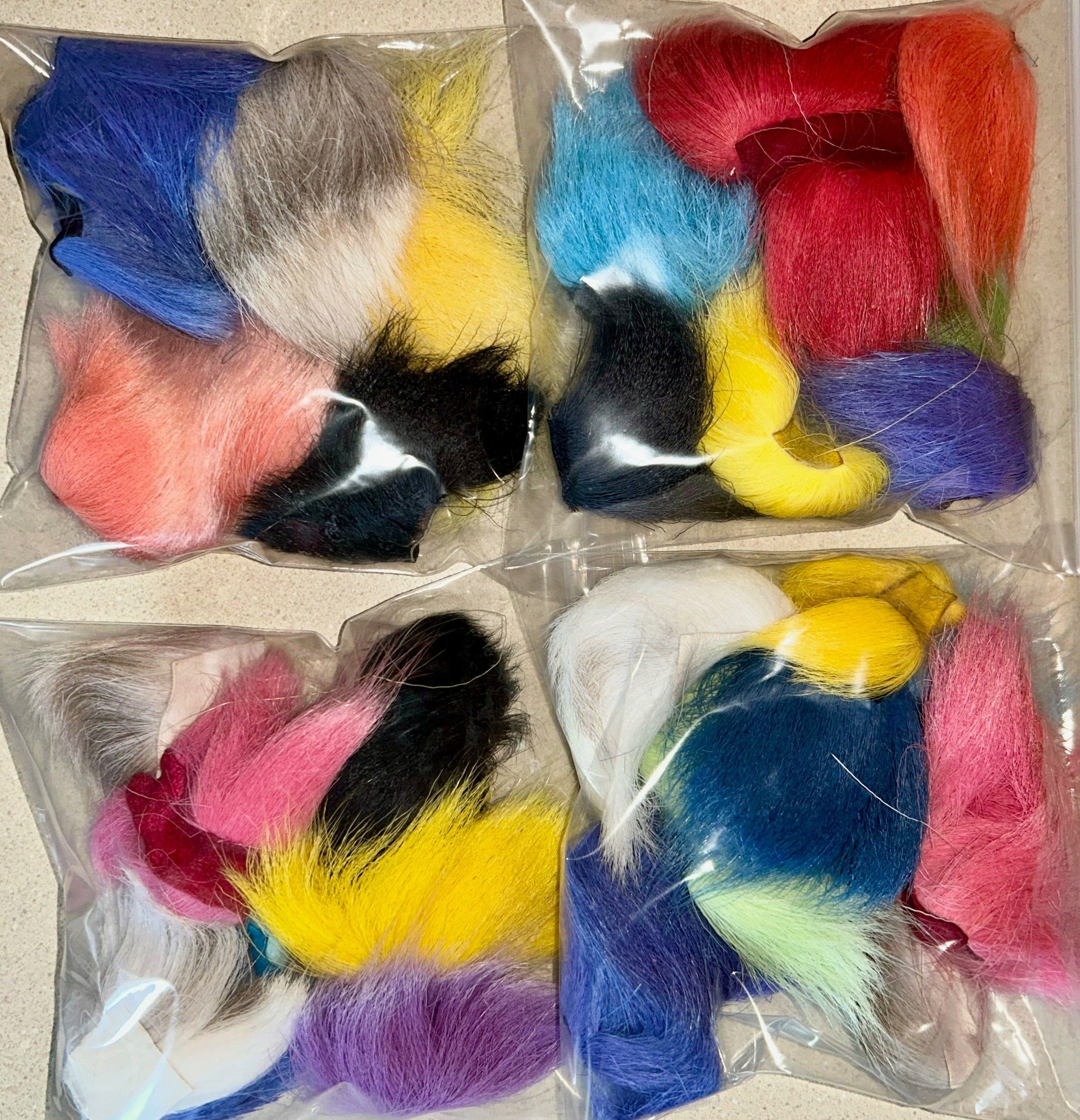 Dyed Natural Caribou Fur 1×3 inch Strip for Tufting! Promotions