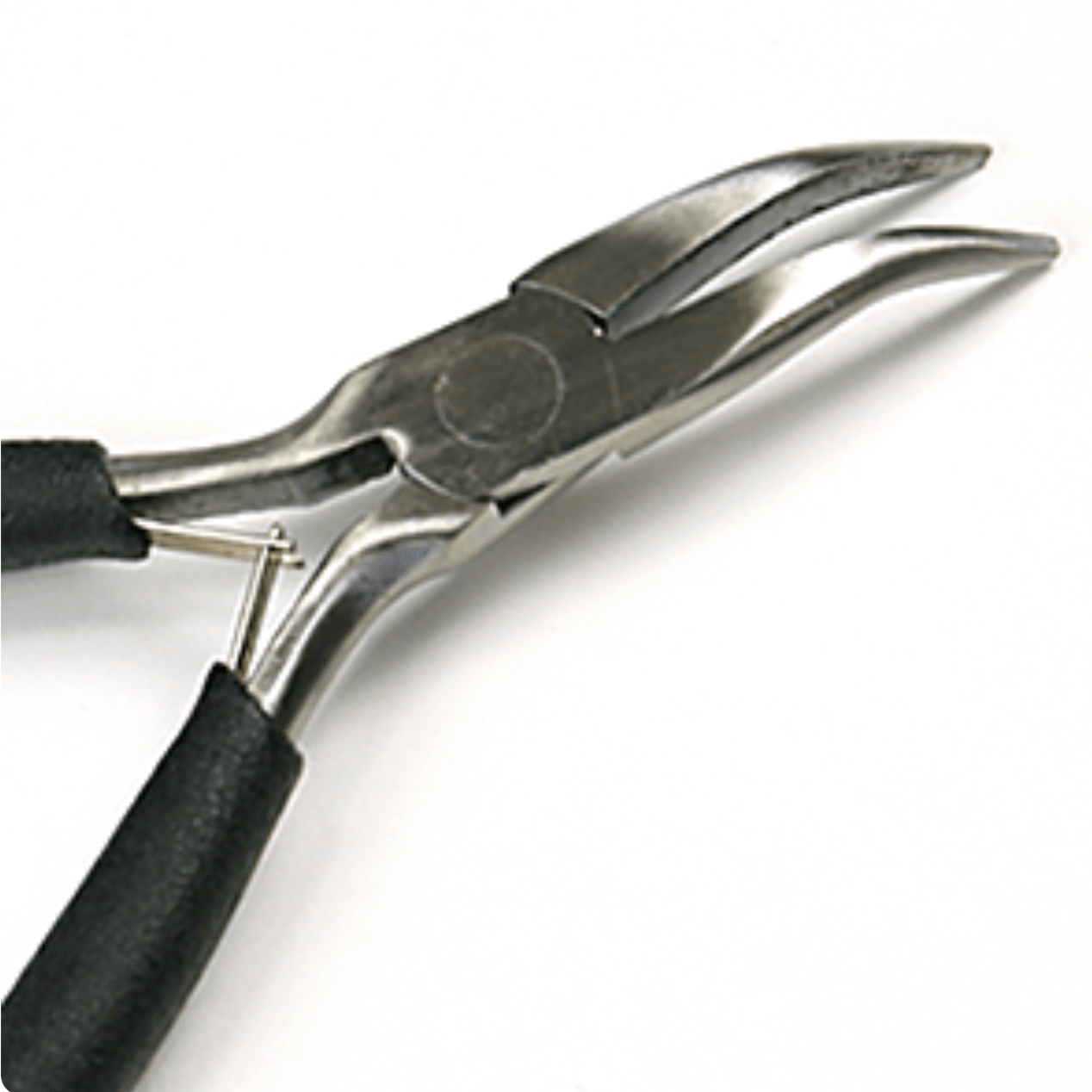 Economy 4.5″ Bent Chain Nose Pliers (Black Handle) New Beader Basics Basics