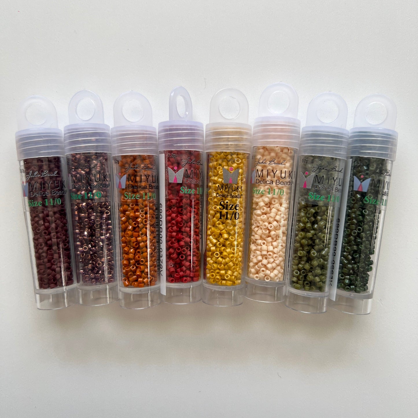 “Fall Leaves” 8 Delica Beads Set, Fall Special Promotion Delica Beads