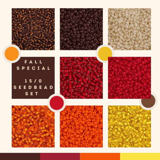 "Fall Special" 8 x 15/0 Seed Beads (5.2g) Vial Set, Fall Special Promotion Promotions
