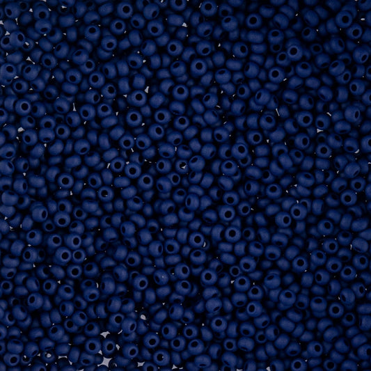 10/0 Dark Royal Blue Matte Opaque, Preciosa Seed Beads VIAL 10/0 Preciosa Seed Beads