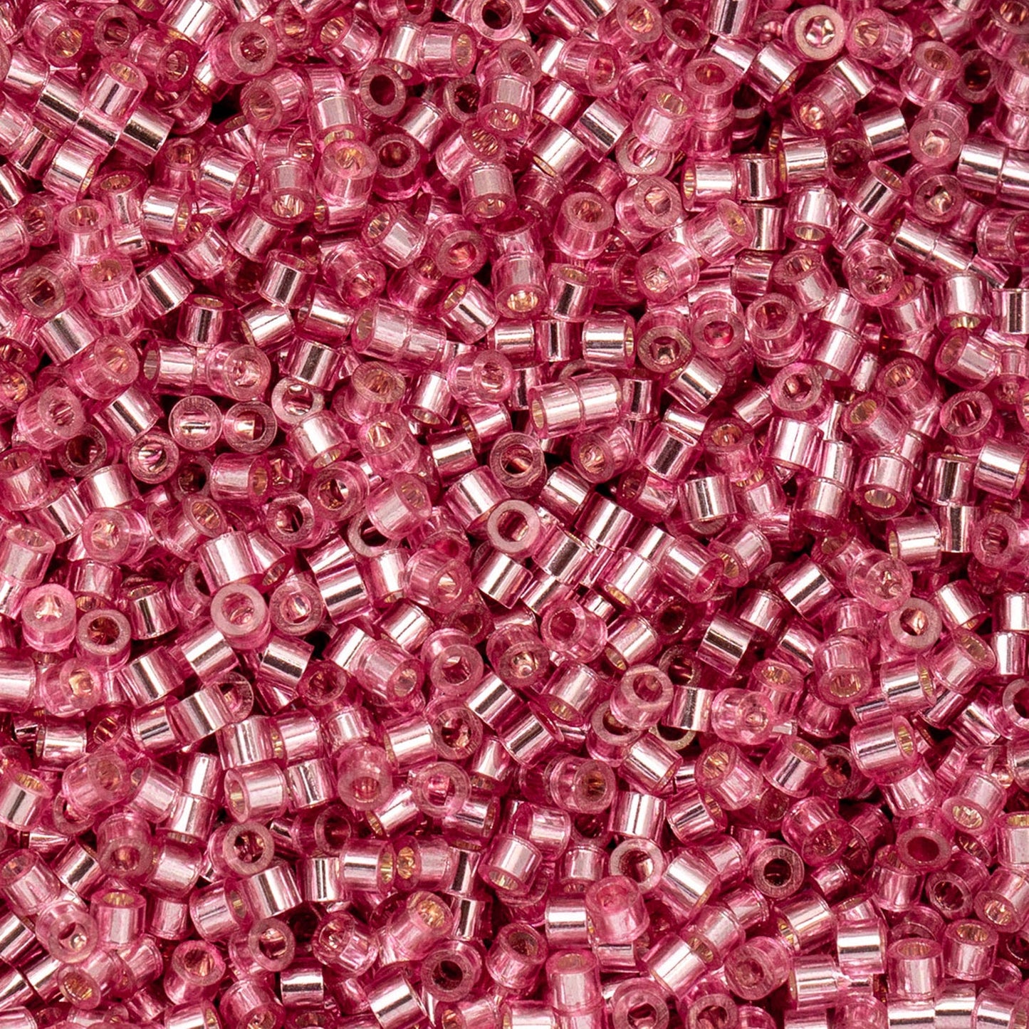 Cylin Bead 11/0 25g Bag – Dark Pink Rose Silver Lined Cylin Beads John Beads