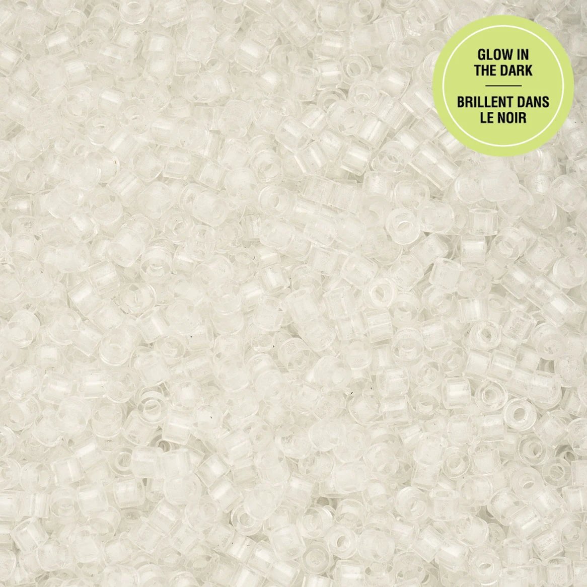 Cylin Bead 11/0 25g Bag Glow in Dark - White to Sky Blue Cylin Bead 11/0