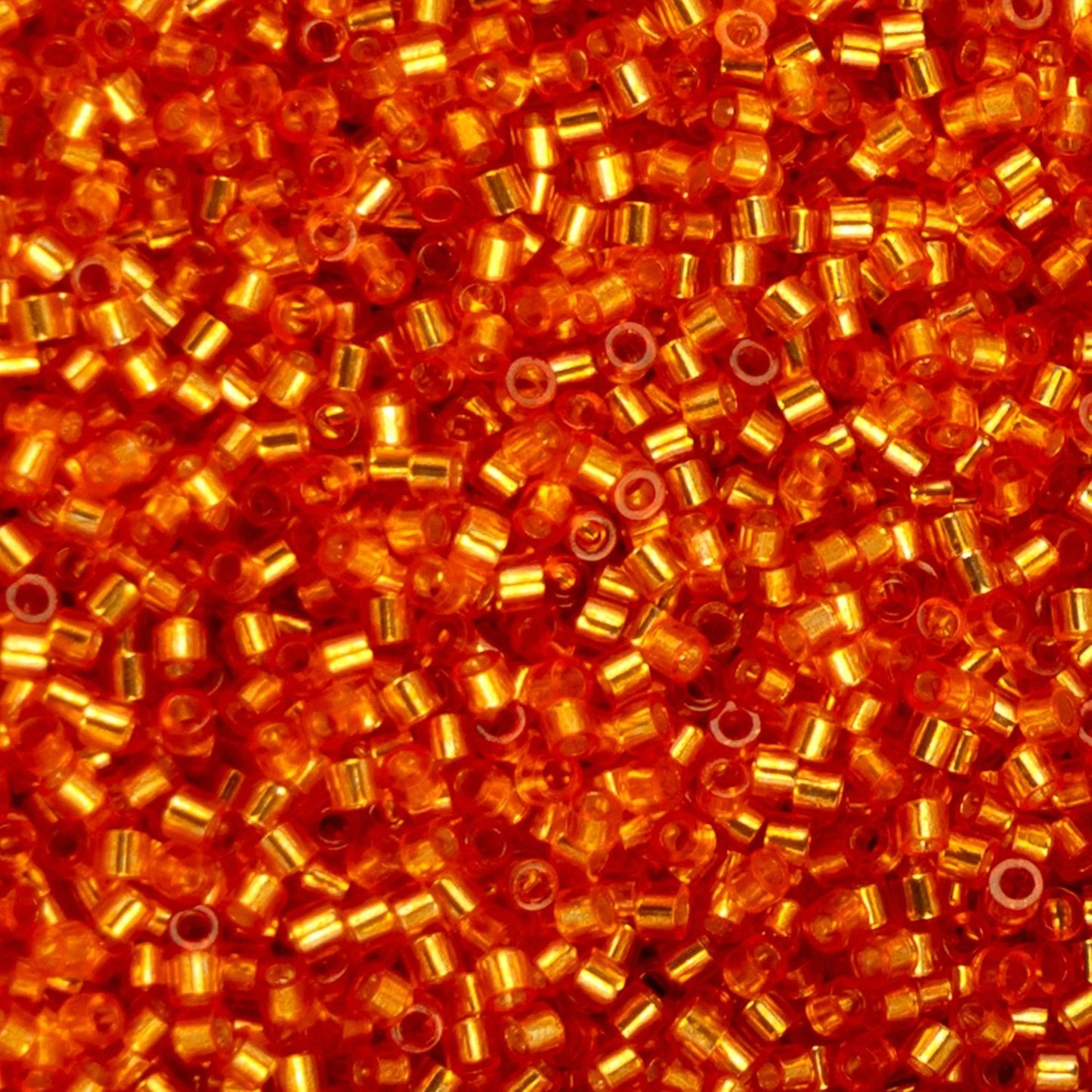 Cylin Bead 11/0 25g Bag – Orange Silver Lined Cylin Beads John Beads