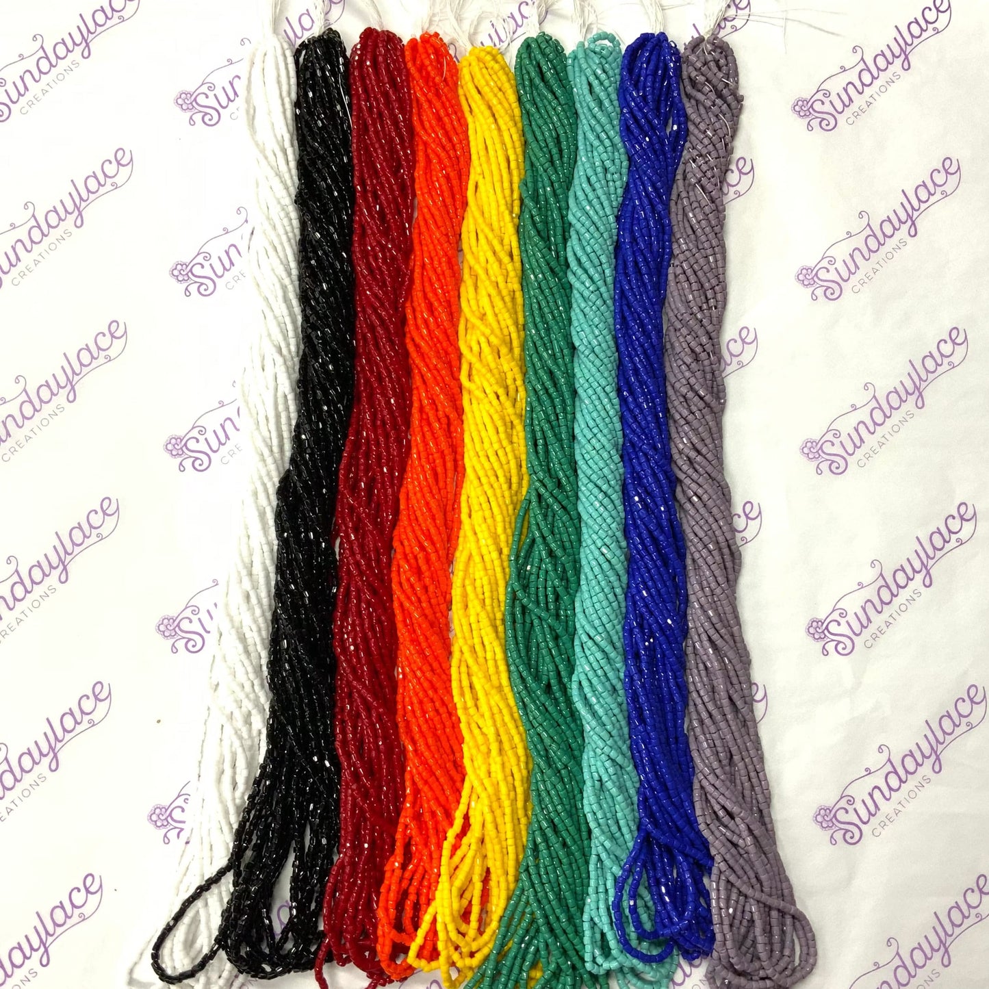 "Fire/Rainbow Colours"  3 Cut 9/0 "Hank" Sets Promotion