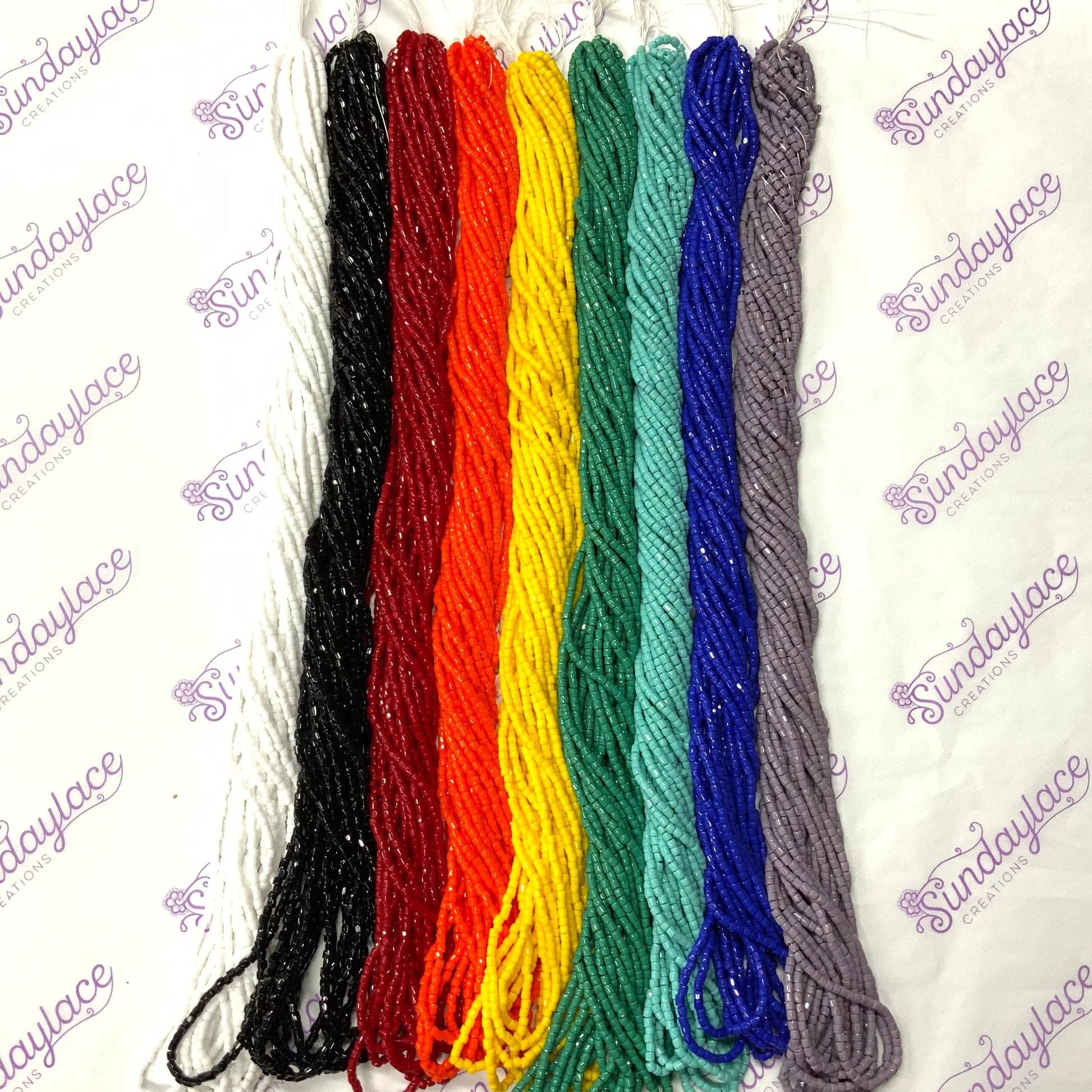 "Fire/Rainbow Colours"  3 Cut 9/0 "Hank" Sets Promotion