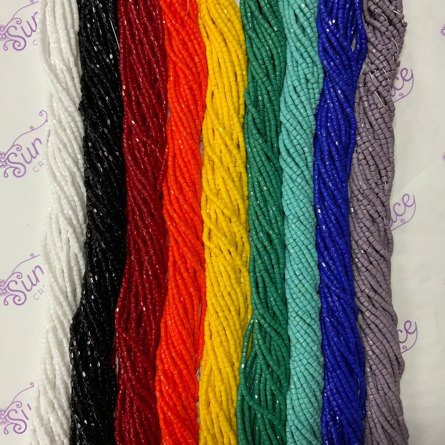 "Fire/Rainbow Colours"  3 Cut 9/0 "Hank" Sets Promotion