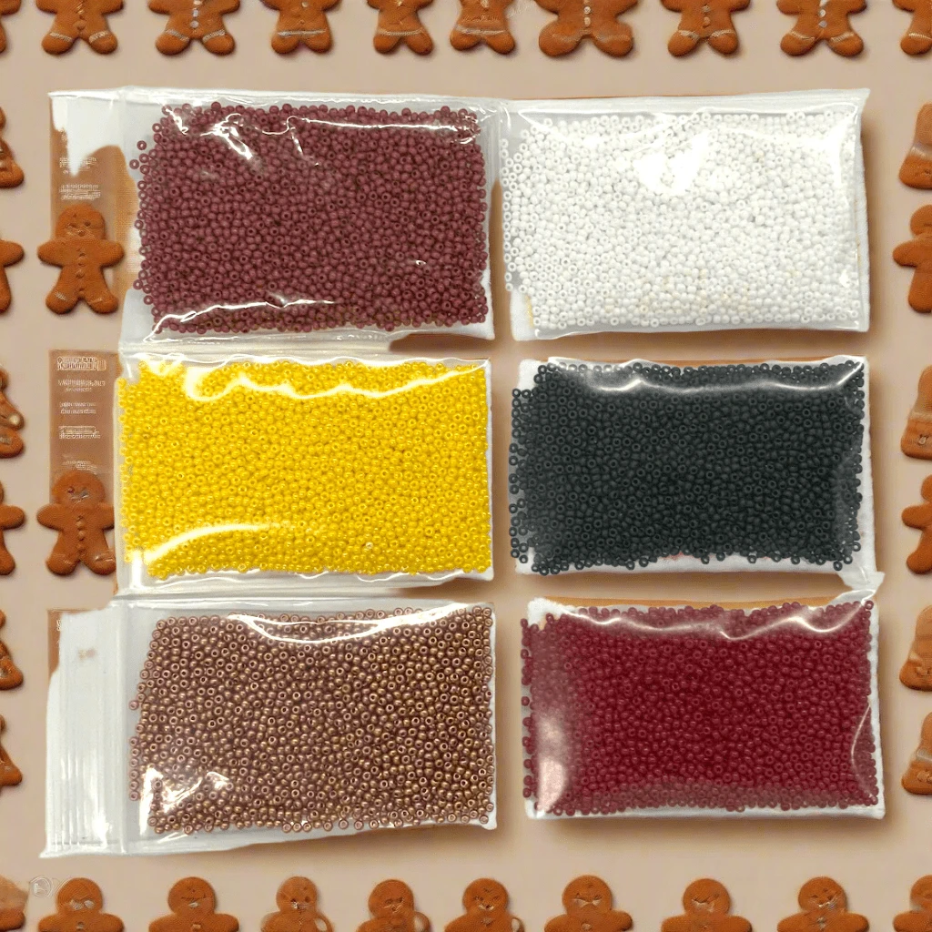 Gingerbread Seed Bead Set, 6 x 11/0 Czech Seedbeads (22g) Promotions Promotion