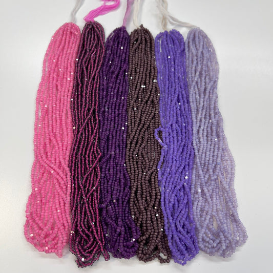 "Grape Bubblegum" 6 x 11/0 Charlotte Cut Seed Beads Set, Promotions Charlotte Cut Seedbeads