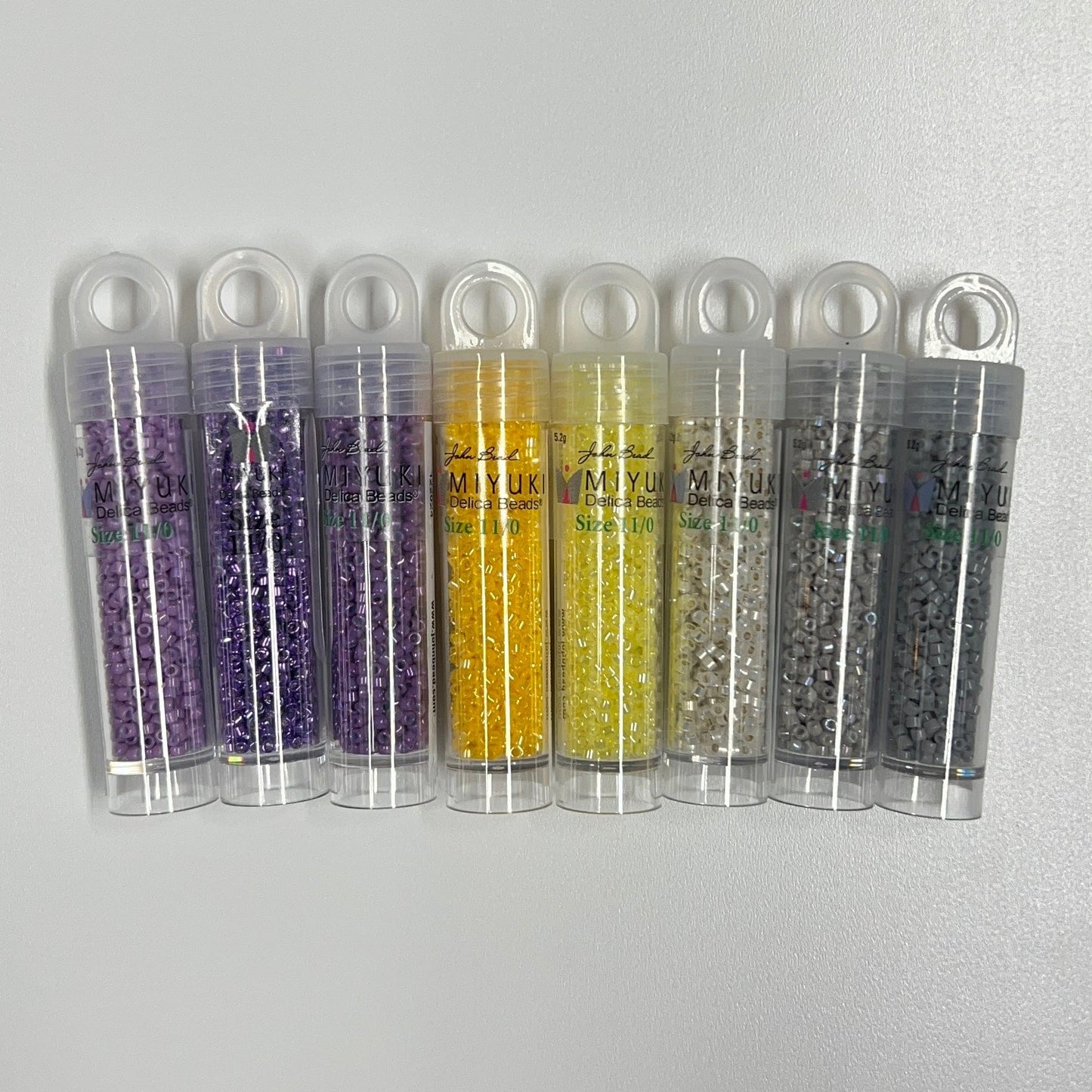 “Grape Swirl” Delica Set, 8 x 5.2g Set, Promotions Delica Beads