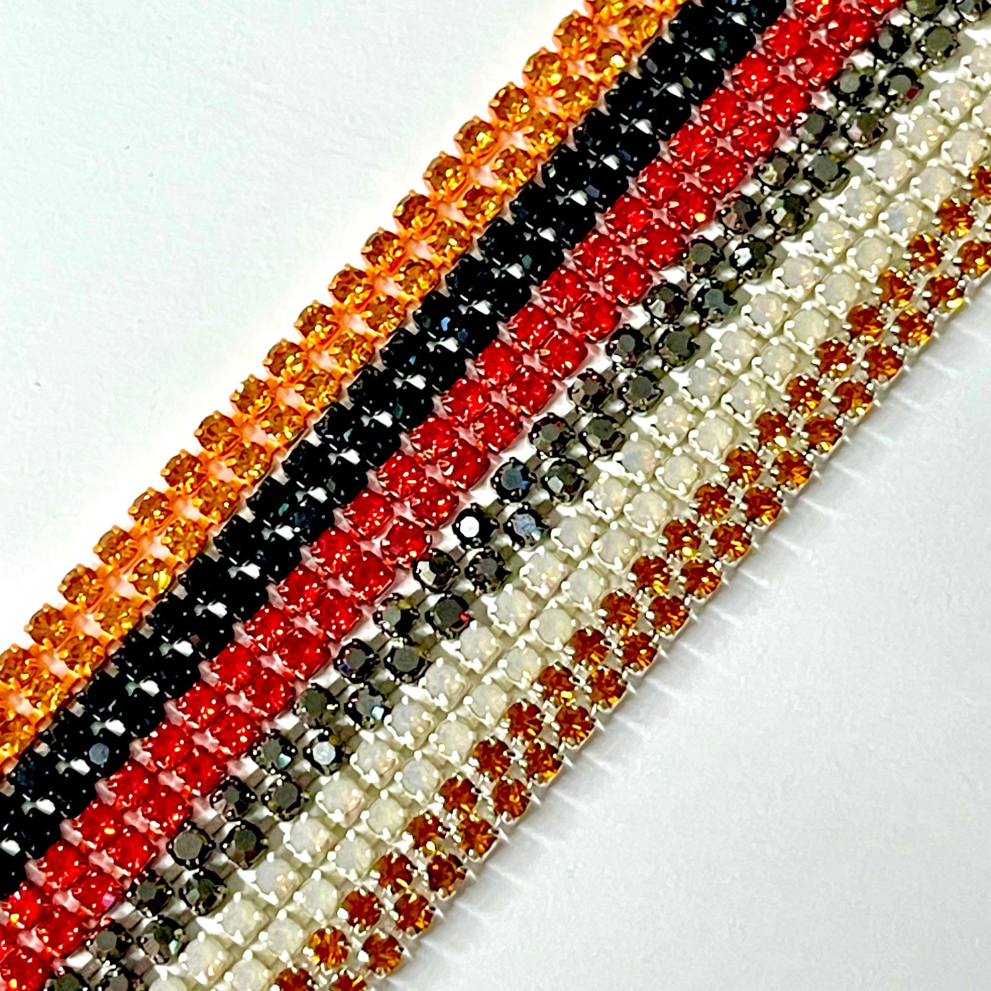 "Halloween Bling" 6 x 1 yard Ss6 Mixed Coloured Metal Rhinestone Metal Set, Fall Promotions Promotions