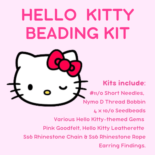 "Hello Kitty" Pink Themed Beaded Earring Starter Kits, Promotional Promotions