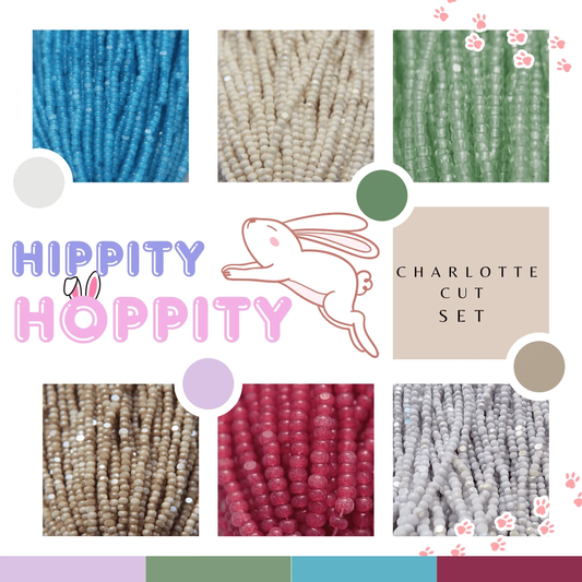 "Hippity hoppity" 6 x 11/0 Charlotte Cut Seed Beads Set, Promotions Charlotte Cut Seedbeads