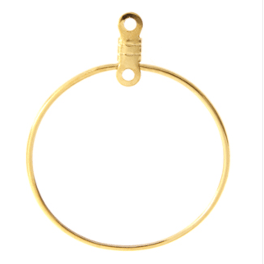 HOOP LINK ROUND 25mm GOLD Colour *10 pieces- 5 pairs* Basics