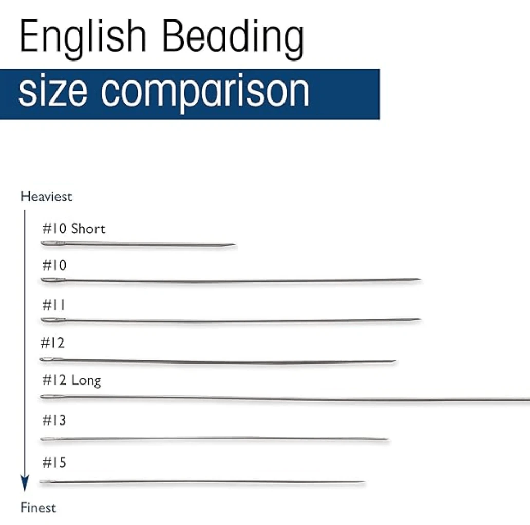 John James Short Beading Needles Size 10 -  25 Needles Basics